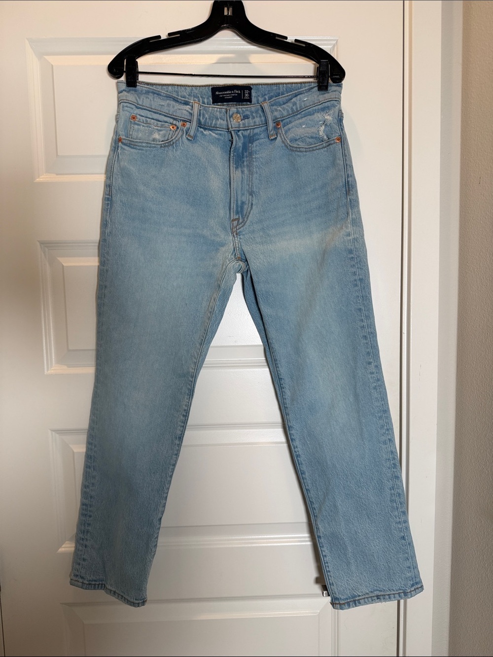 Abercrombie & Fitch Vintage Stretch Straight Jeans Size 32W 30L - Picture 2 of 10